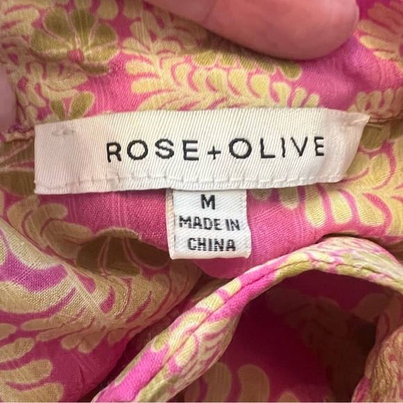 Rose & Olive Pink and tan Floral Blouse - Picture 2 of 8